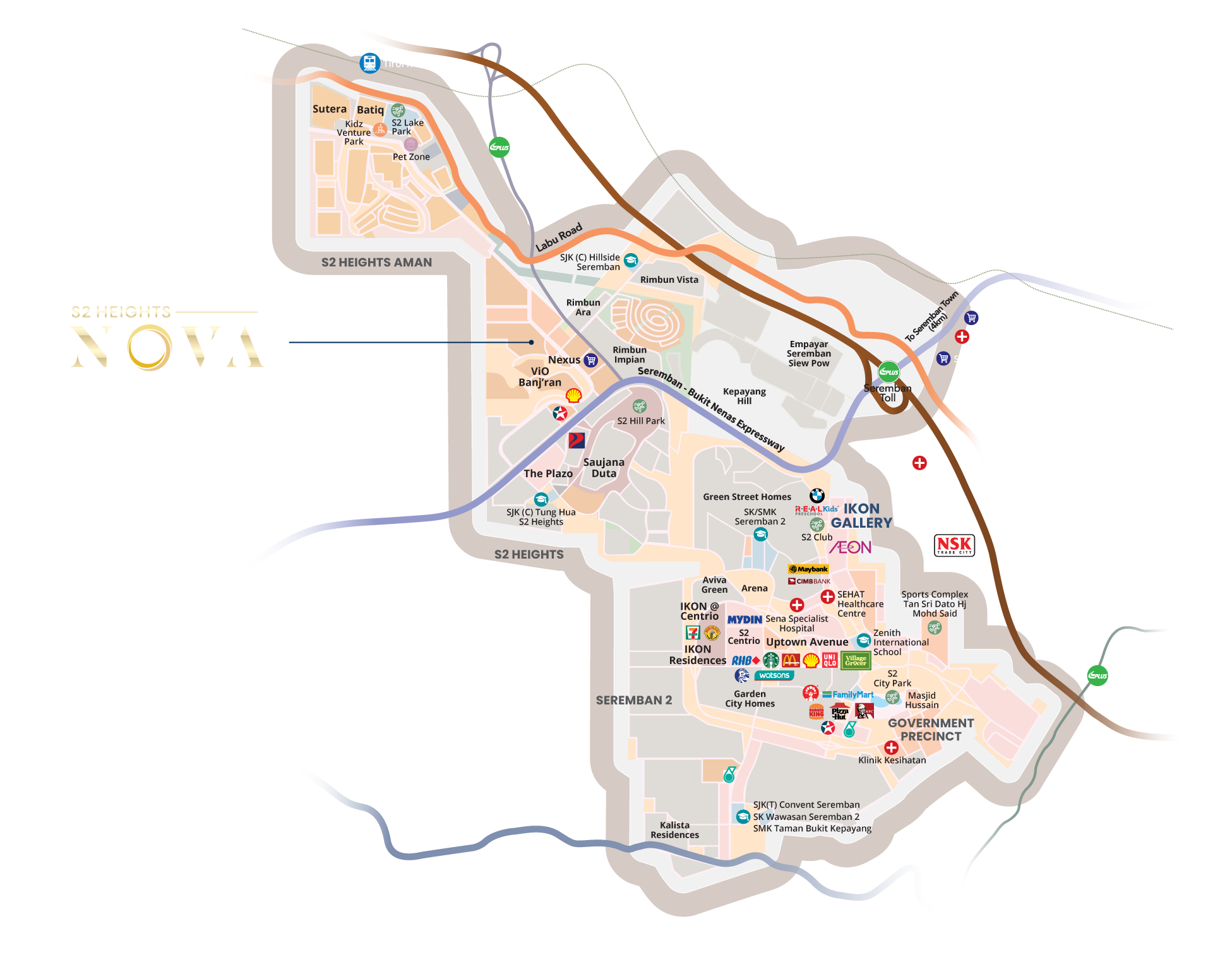 S2 Heights Nova Location Map